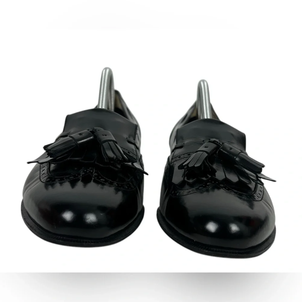 Salvatore Ferragamo Mens 10.5 C Made in Italy Lucas Kiltie Tassel Loafer Black
